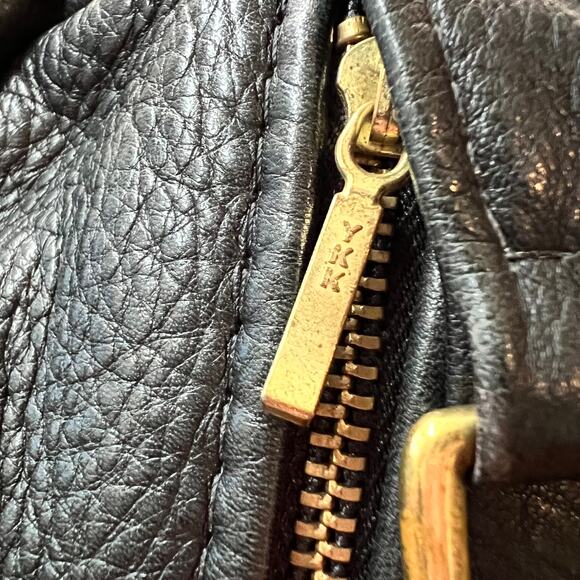 Victoria Leather Co Shoulder Bag Large Black Pebbled Leather Droplet Crossbody - Picture 7 of 15